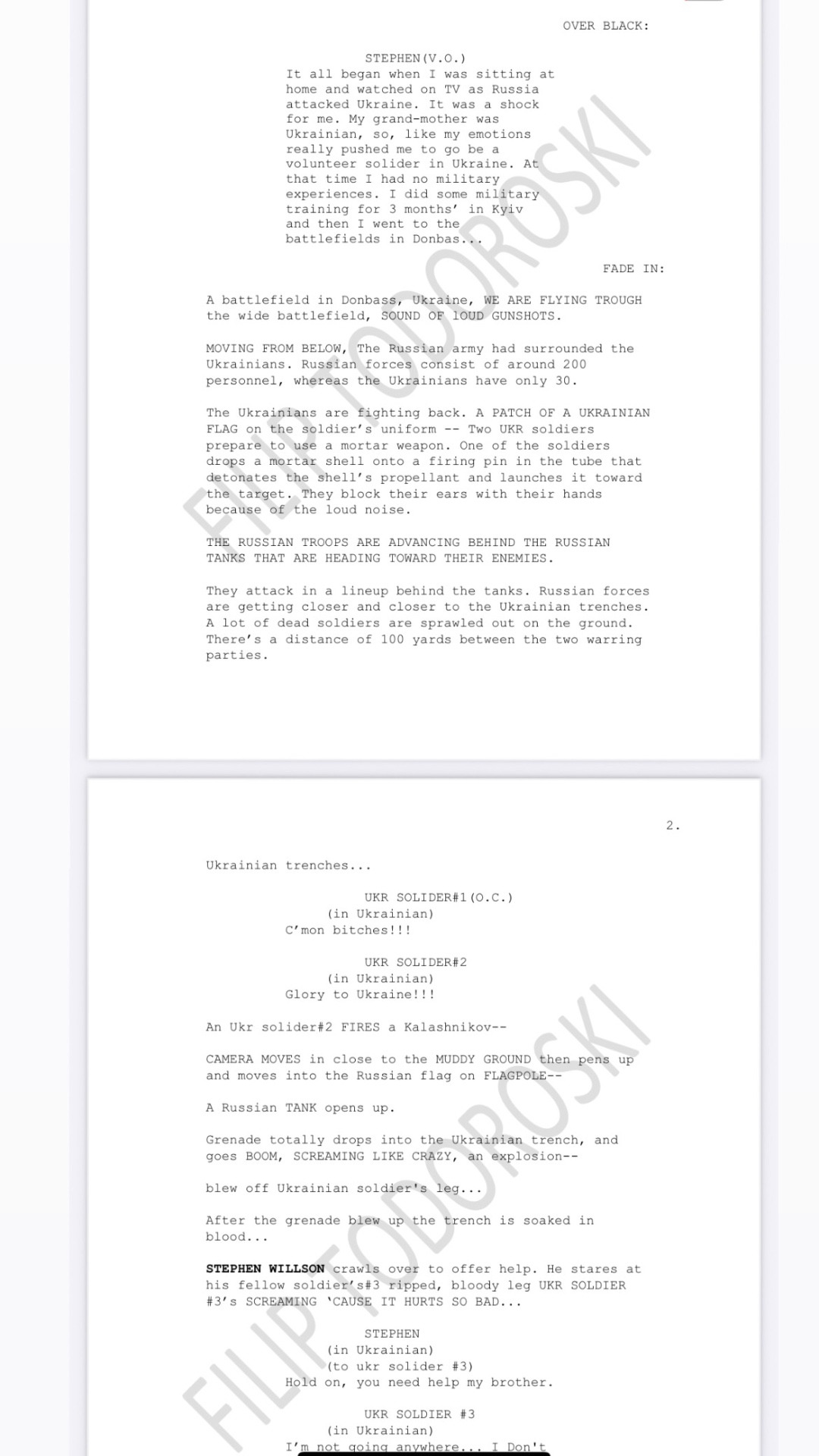 Script sample page 1